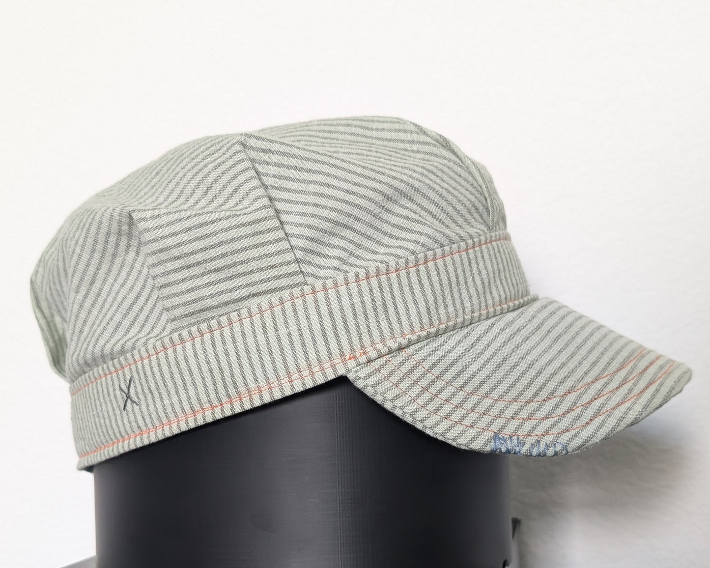 Engineer Cap - Green Hickory Stripe
