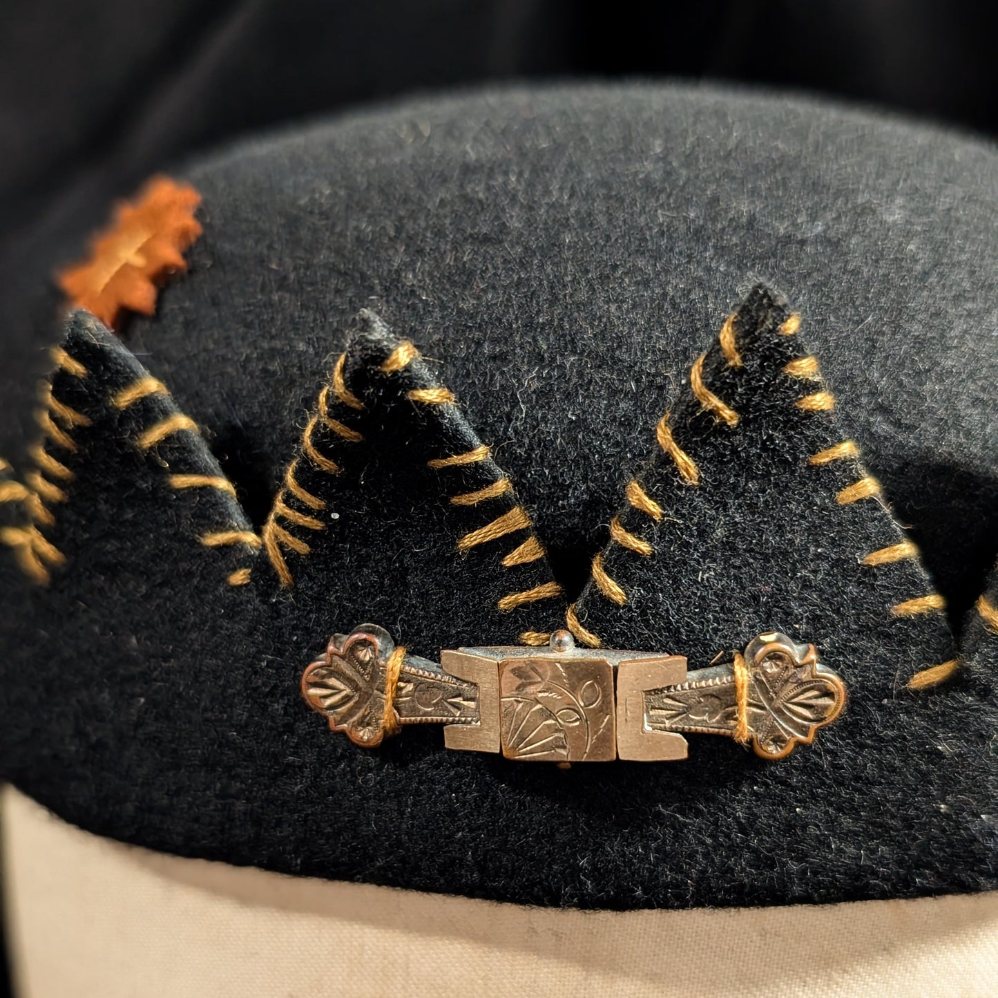 Whoopee Cap - Black / Gold Whip - Western