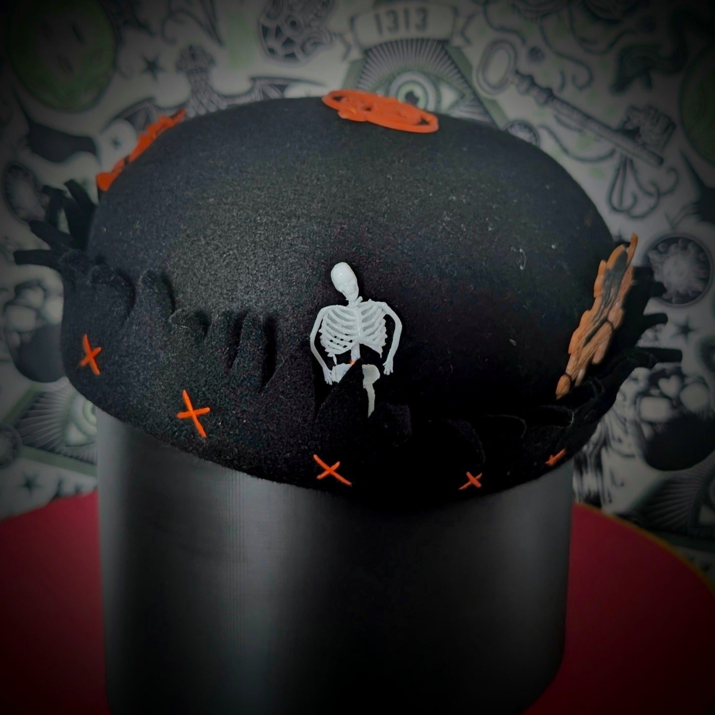 Whoopee Cap - Black/Orange X