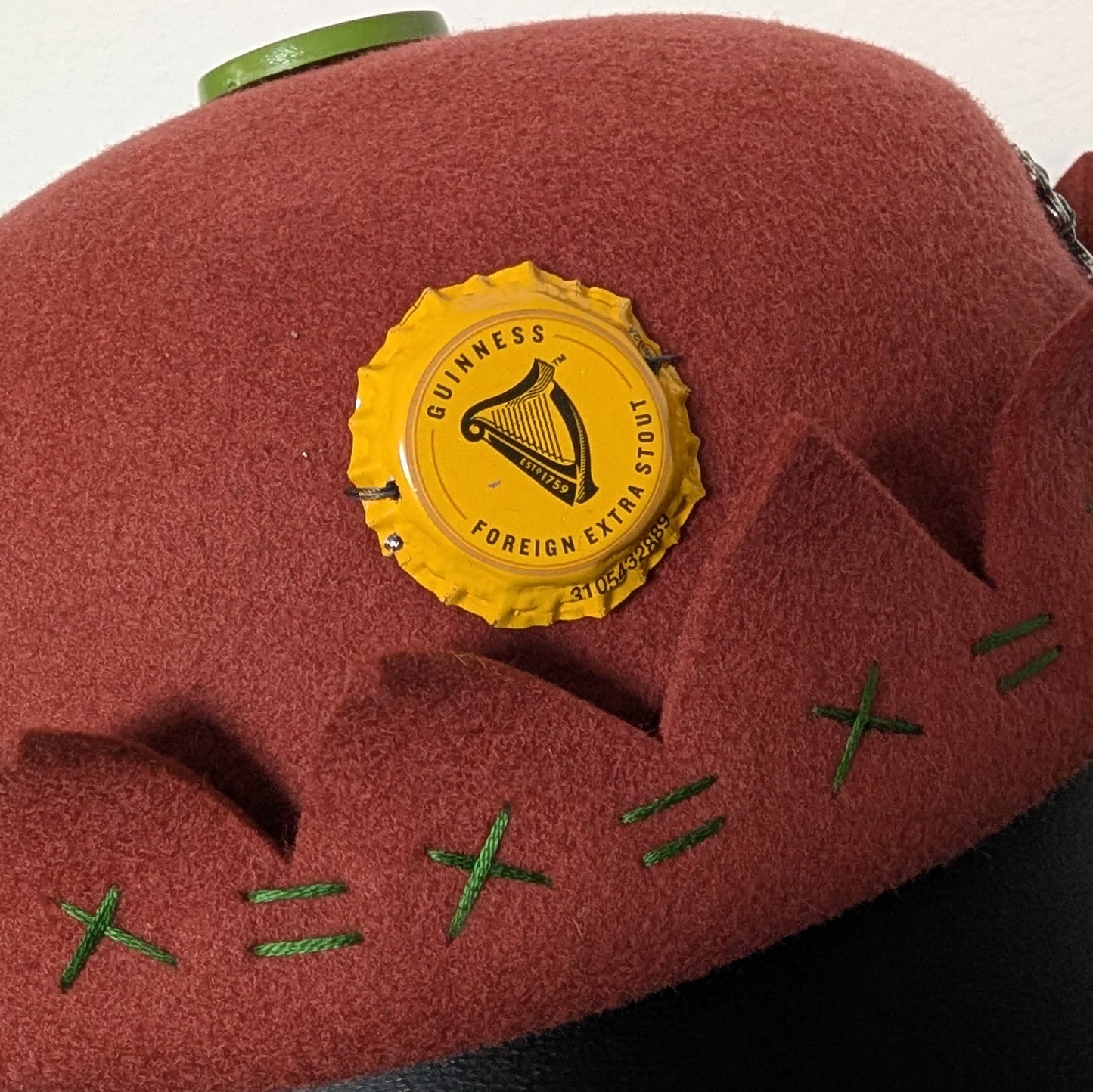 Whoopee Cap - Brick Red / Green