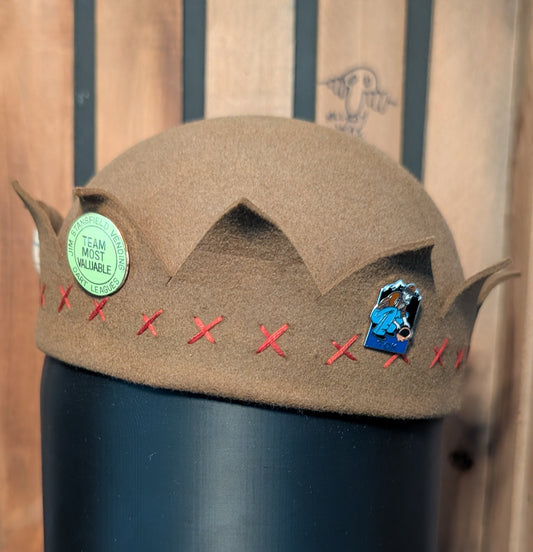 Whoopee Cap - Tan/Rust X