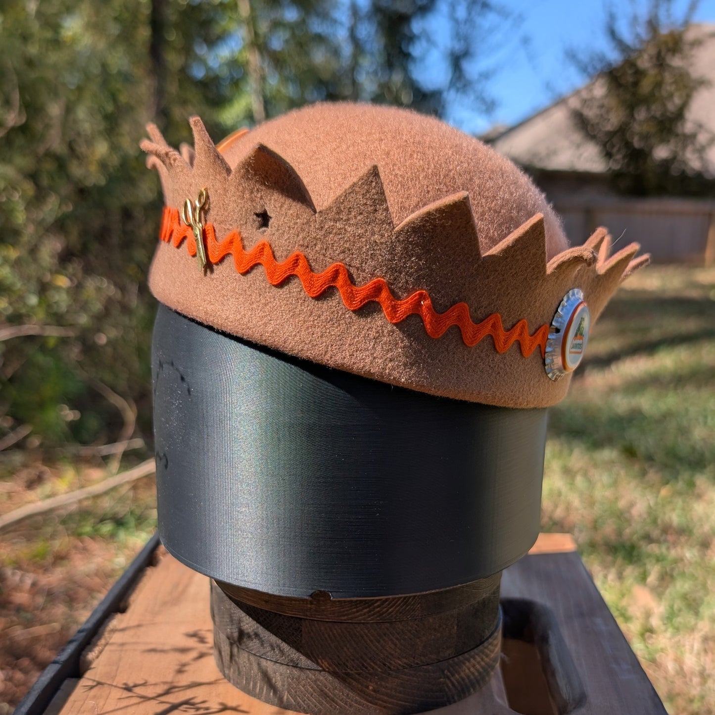 Whoopee Cap - Tan/Orange