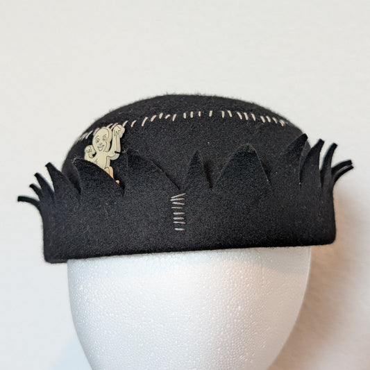 Whoopee Cap - Black / Frankenstein Stitch